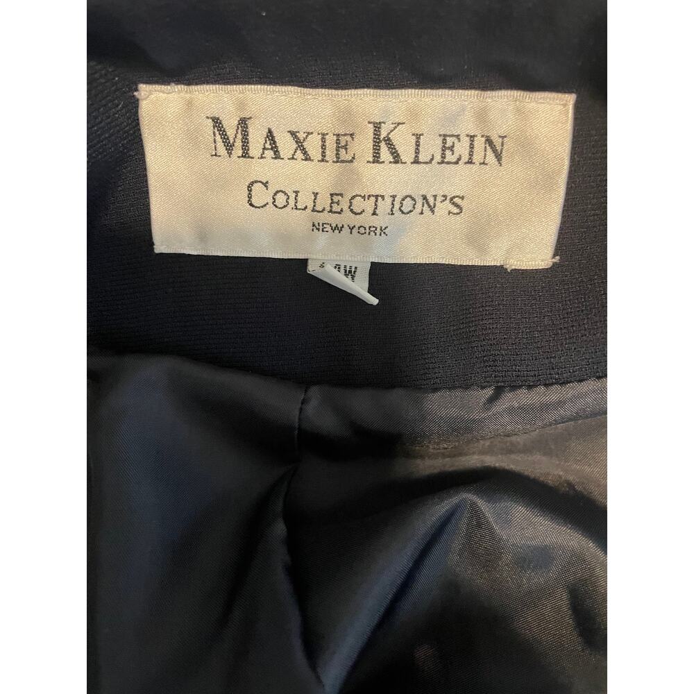 Maxie Klein Collections 24W Navy Embellished Evening Jacket Beaded Lady Blazer - Picture 4 of 7